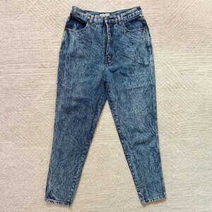 Vintage Stefano International Stone Washed High Waisted Tapered Jeans Size 14